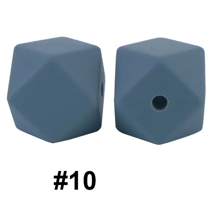 14mm Hexagon Silicone Beads