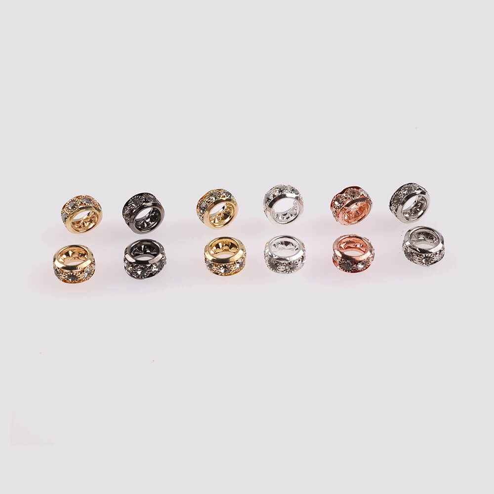 10mm Rhinestone Spacer Beads