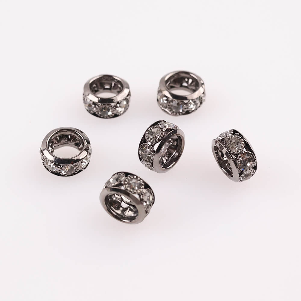 10mm Rhinestone Spacer Beads