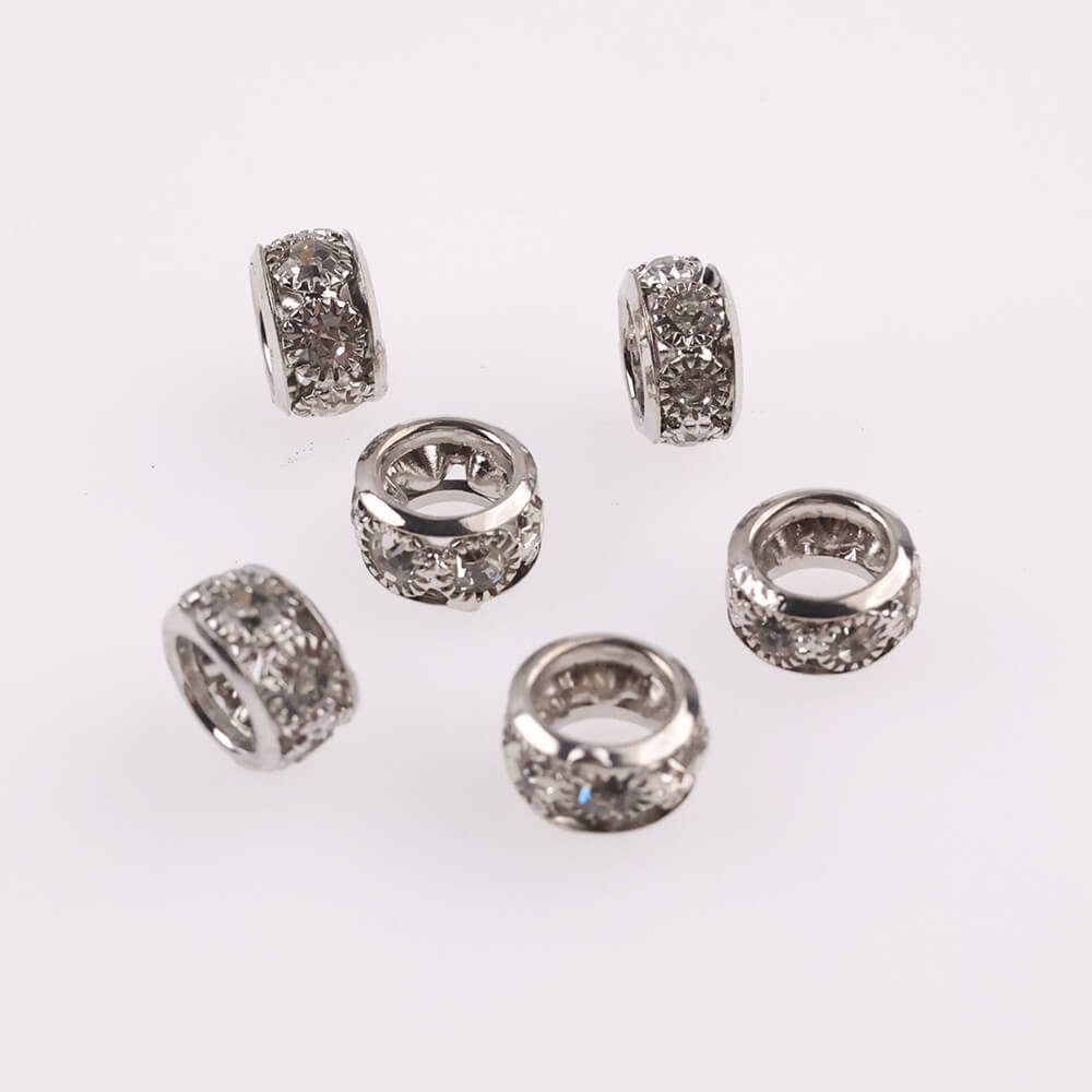 10mm Rhinestone Spacer Beads