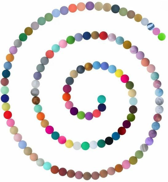 12mm Round Silicone Beads