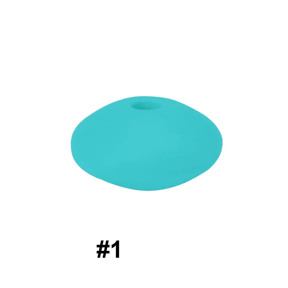 14mm Silicone Abacus Spacer Beads
