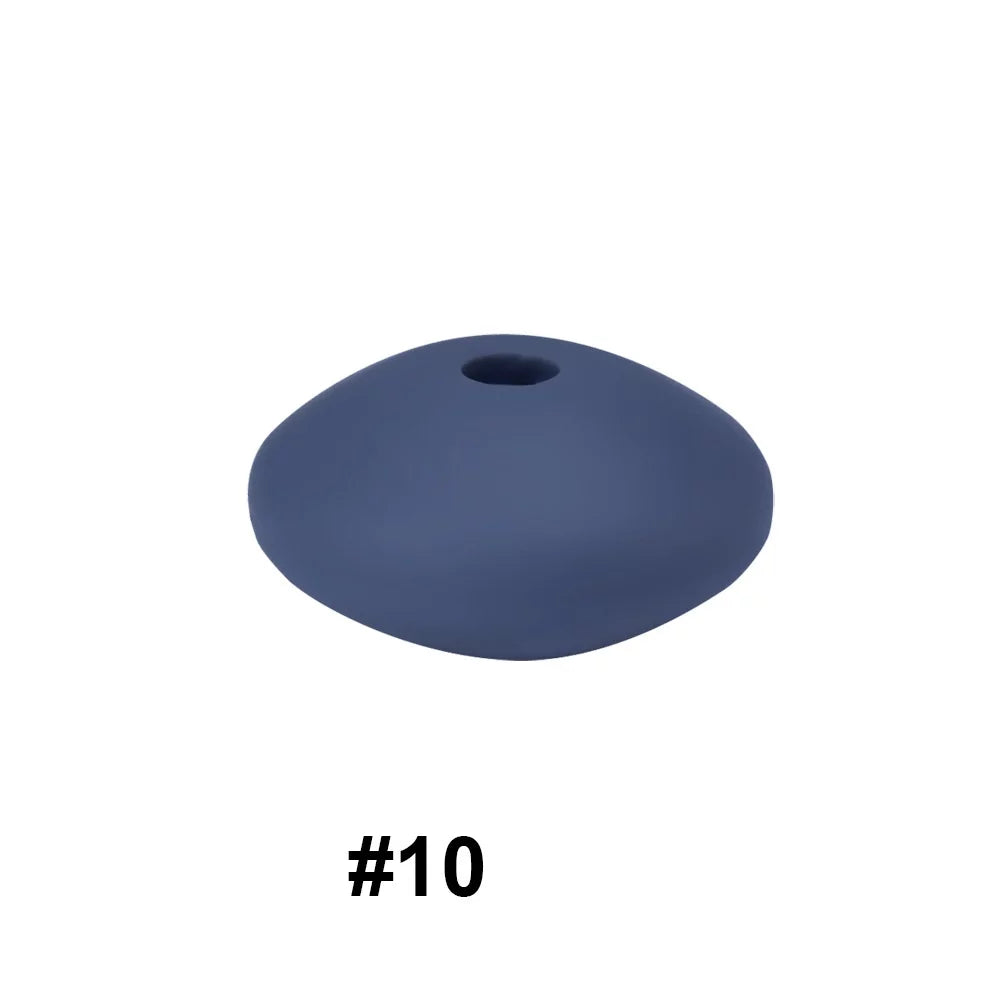 14mm Silicone Abacus Spacer Beads