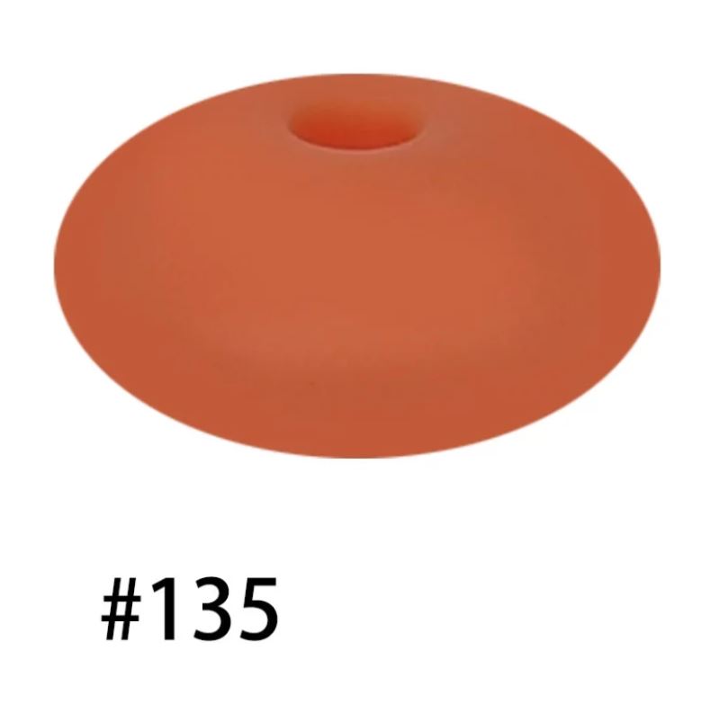 14mm Silicone Abacus Spacer Beads