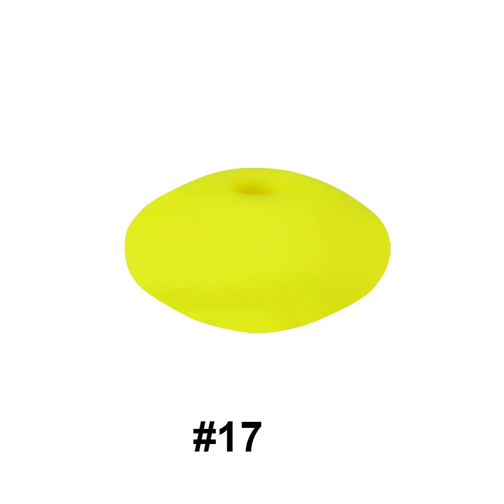 14mm Silicone Abacus Spacer Beads