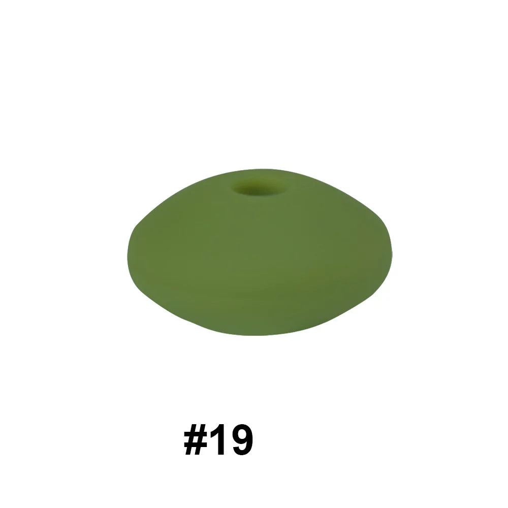 14mm Silicone Abacus Spacer Beads