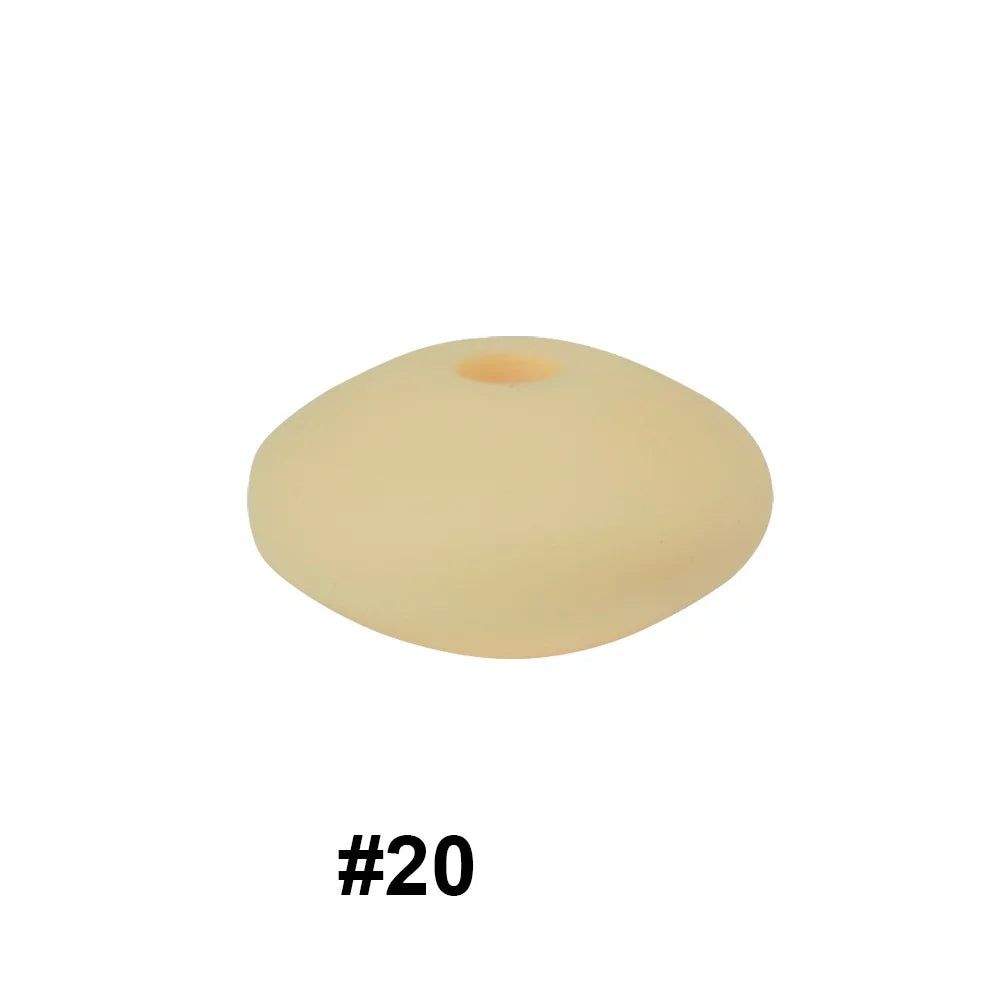 14mm Silicone Abacus Spacer Beads