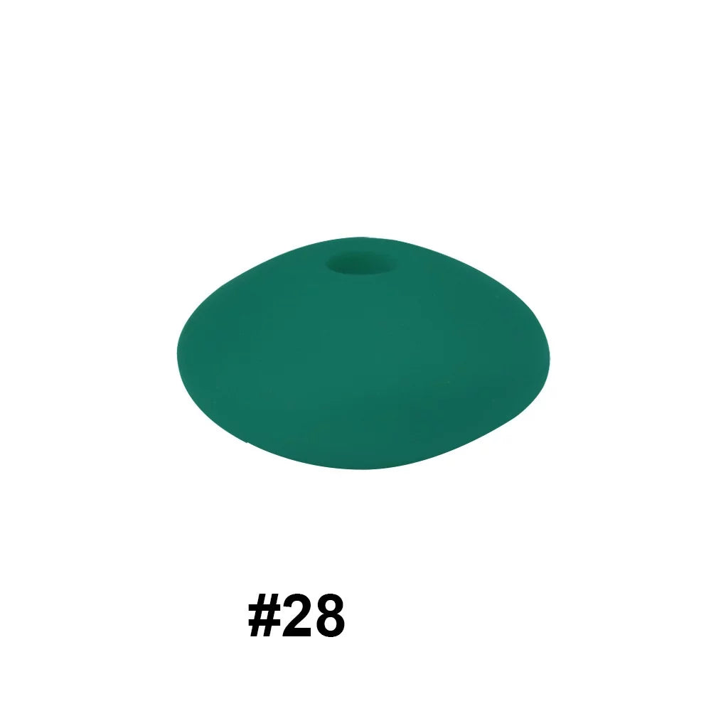14mm Silicone Abacus Spacer Beads