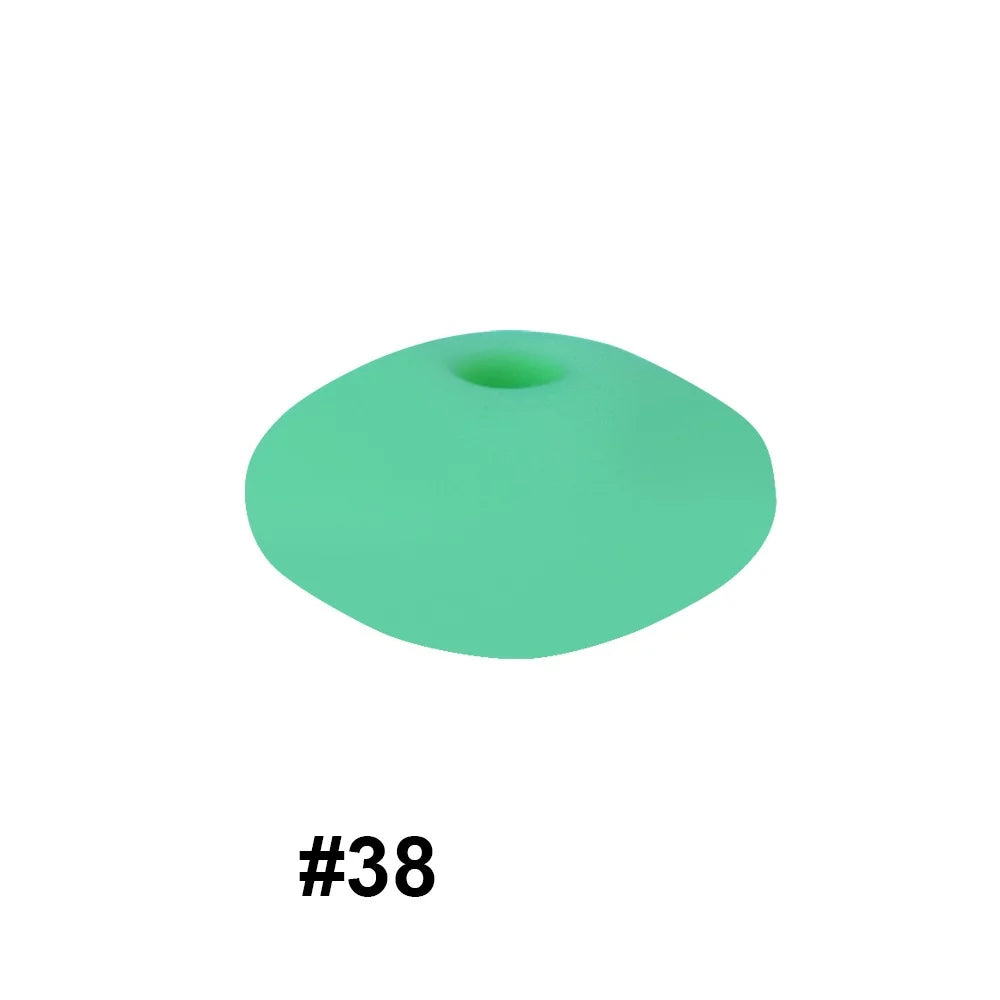 14mm Silicone Abacus Spacer Beads