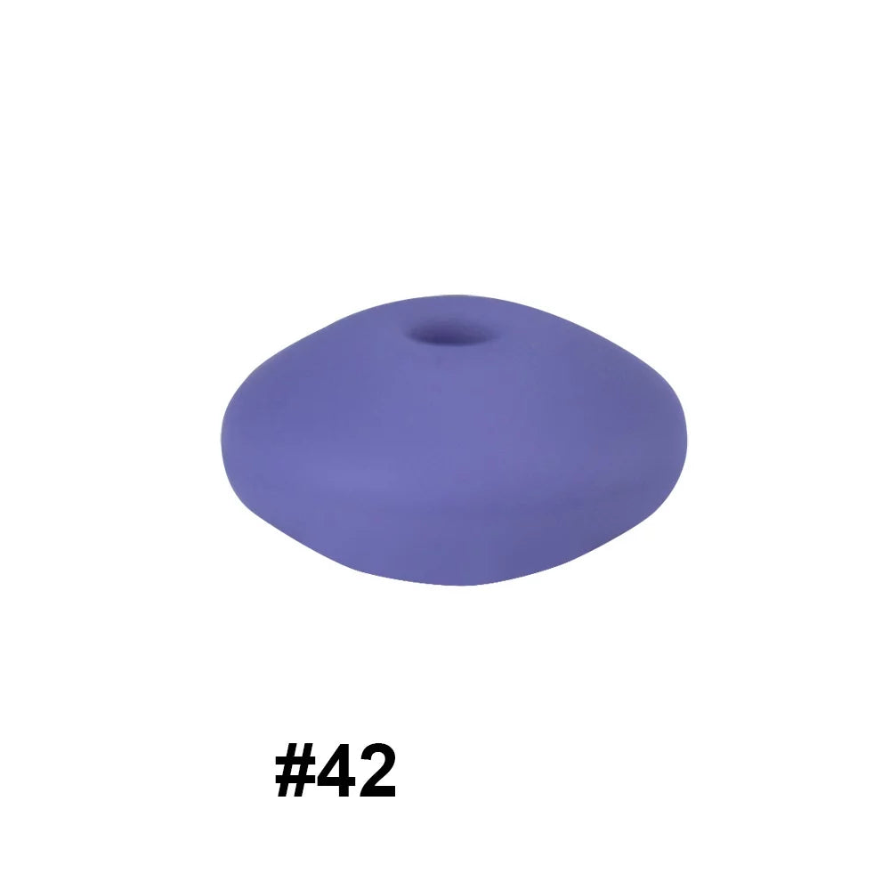 14mm Silicone Abacus Spacer Beads