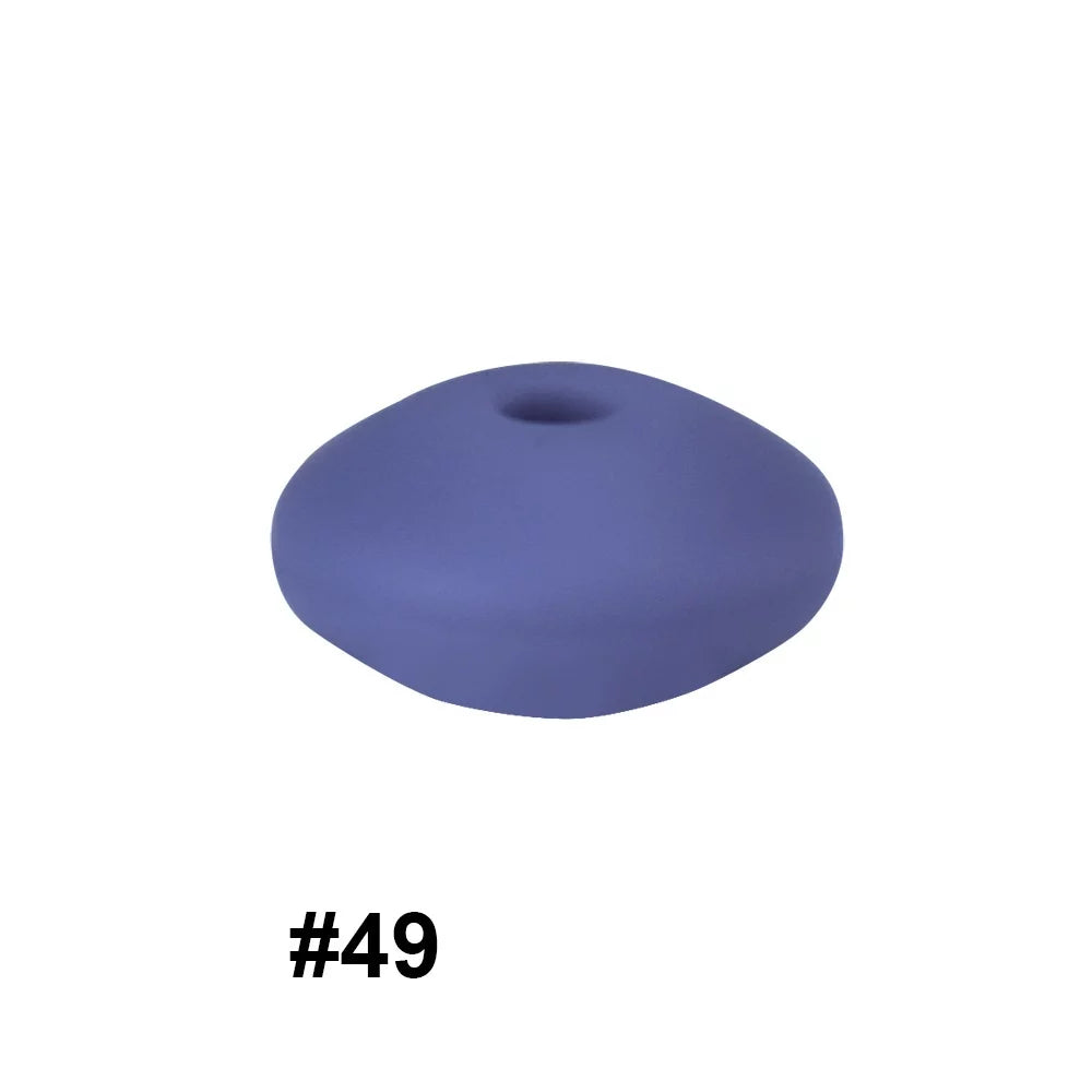 14mm Silicone Abacus Spacer Beads