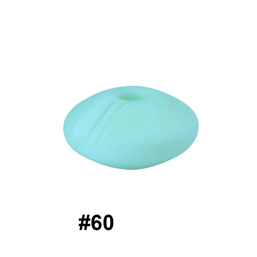 14mm Silicone Abacus Spacer Beads