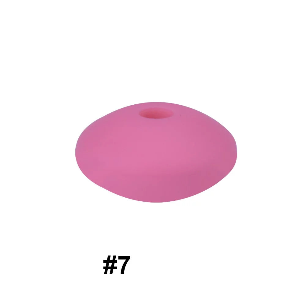 14mm Silicone Abacus Spacer Beads