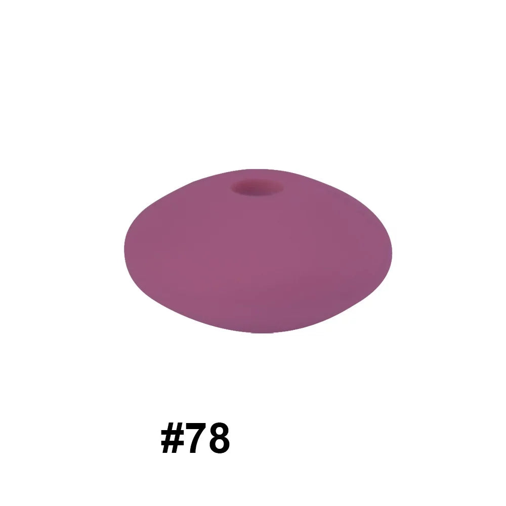 14mm Silicone Abacus Spacer Beads