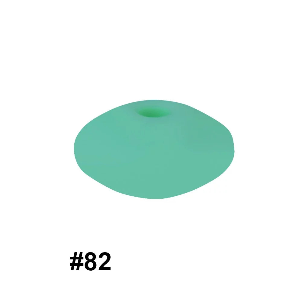 14mm Silicone Abacus Spacer Beads