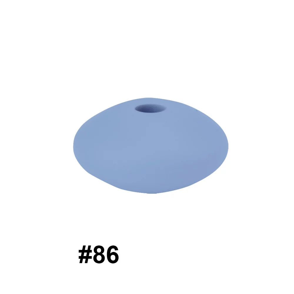 14mm Silicone Abacus Spacer Beads