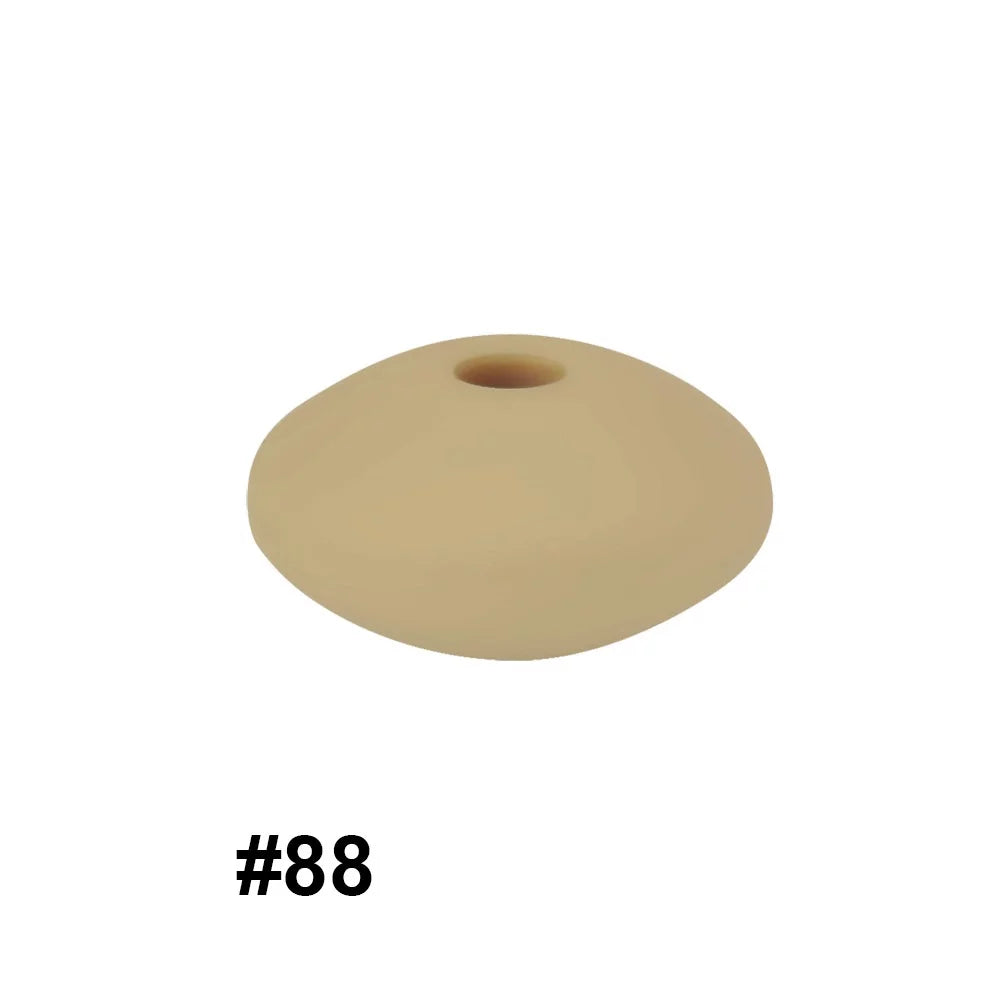 14mm Silicone Abacus Spacer Beads