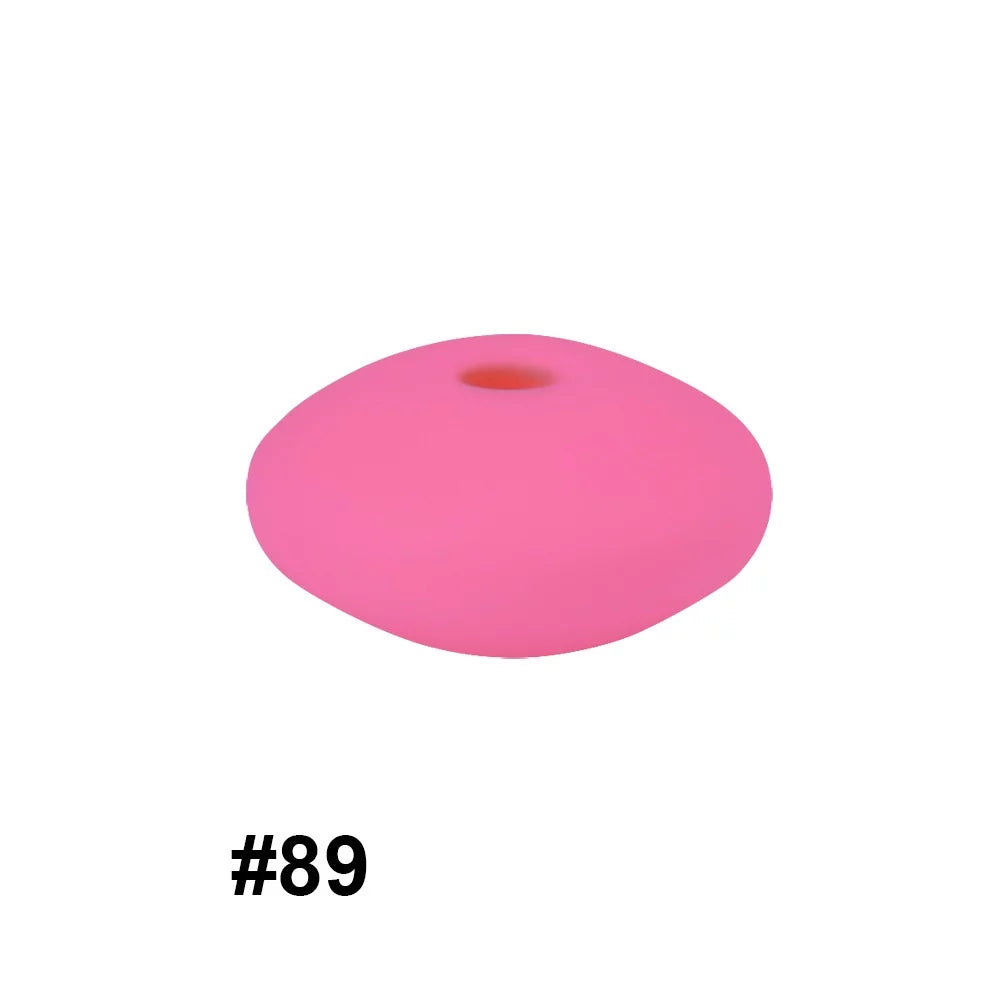 14mm Silicone Abacus Spacer Beads