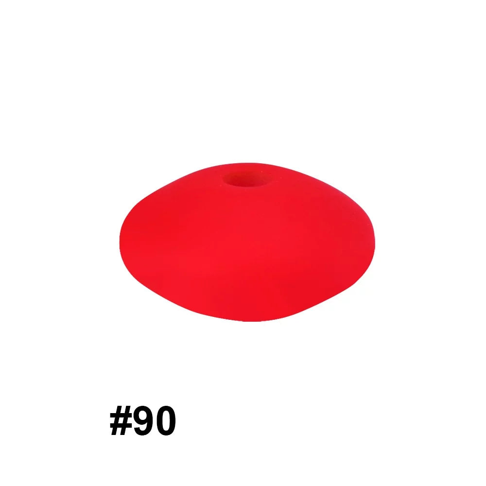 14mm Silicone Abacus Spacer Beads