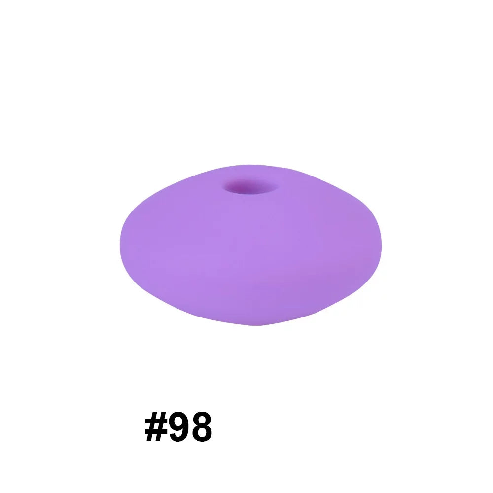14mm Silicone Abacus Spacer Beads