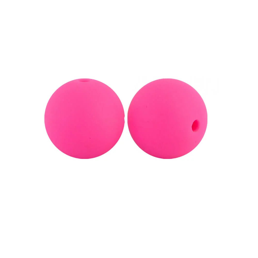 15mm Round Silicone Beads