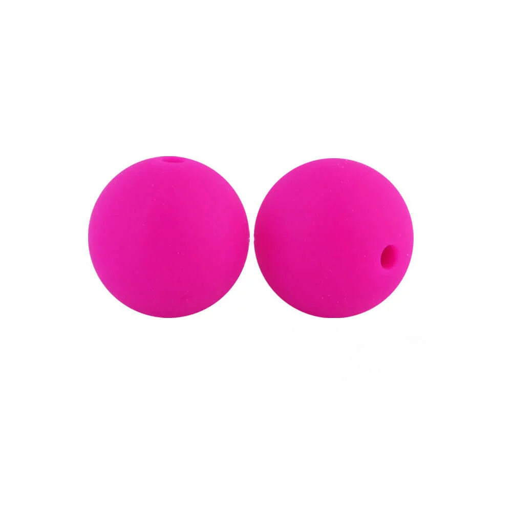 15mm Round Silicone Beads