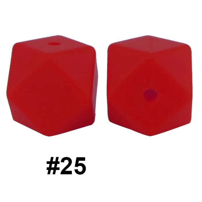 14mm Hexagon Silicone Beads