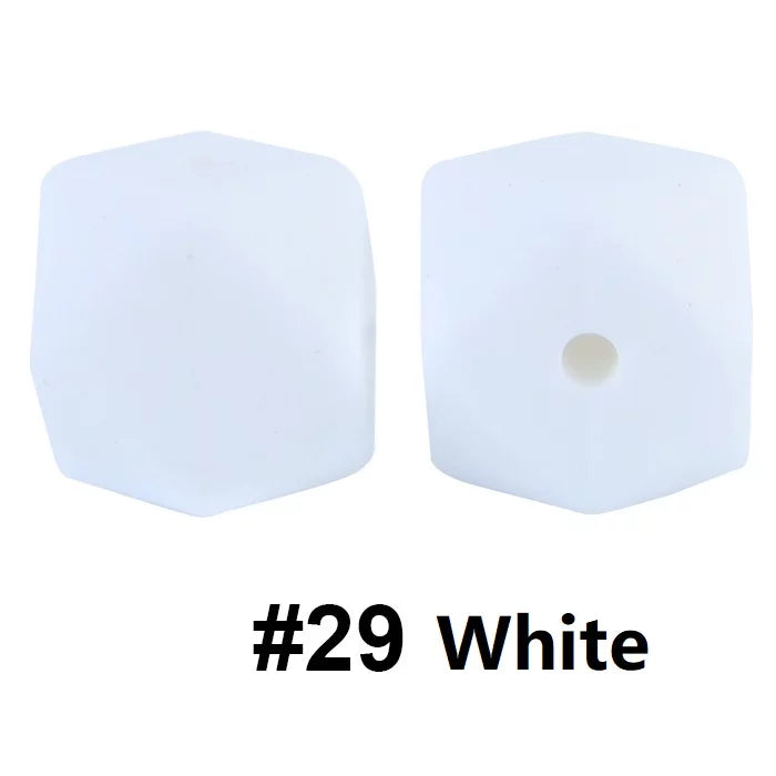 14mm Hexagon Silicone Beads
