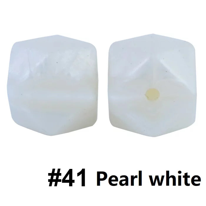 14mm Hexagon Silicone Beads