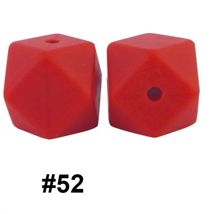 14mm Hexagon Silicone Beads