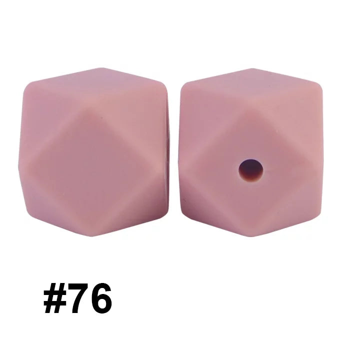 14mm Hexagon Silicone Beads