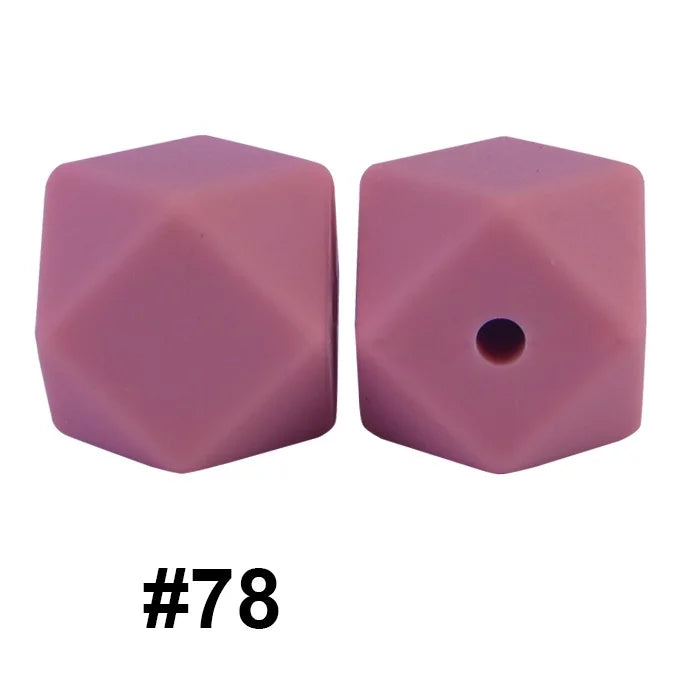 14mm Hexagon Silicone Beads