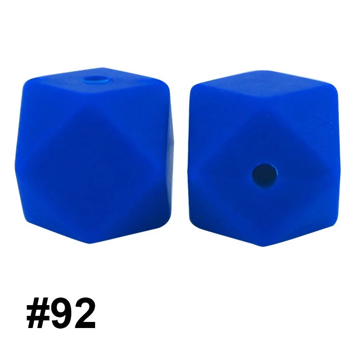 14mm Hexagon Silicone Beads