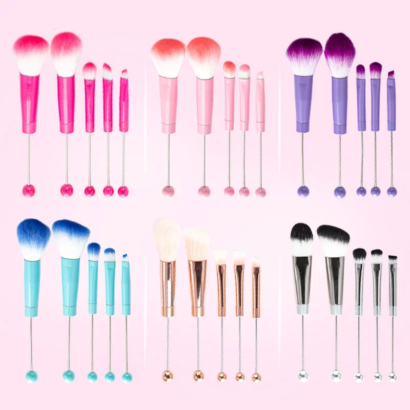 Beadable 5pcs Makeup Brush Set Makeup Tools