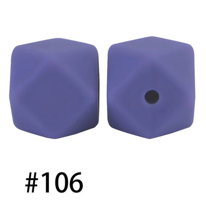 14mm Hexagon Silicone Beads