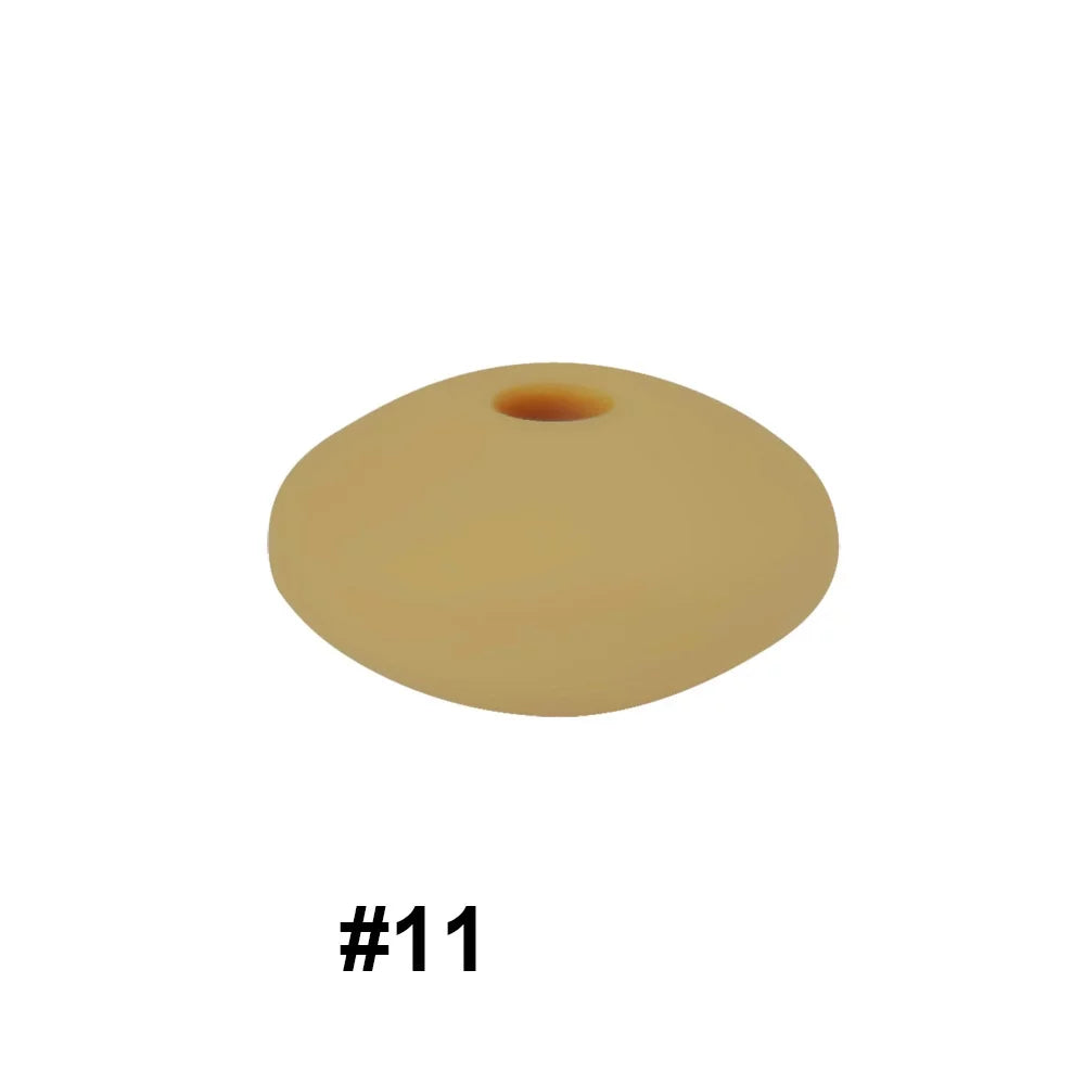 14mm Silicone Abacus Spacer Beads