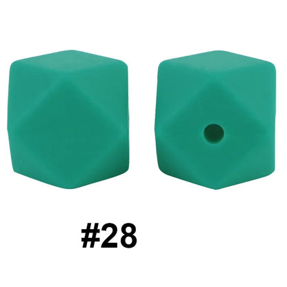 14mm Hexagon Silicone Beads