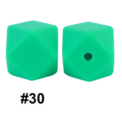 14mm Hexagon Silicone Beads