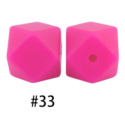 14mm Hexagon Silicone Beads