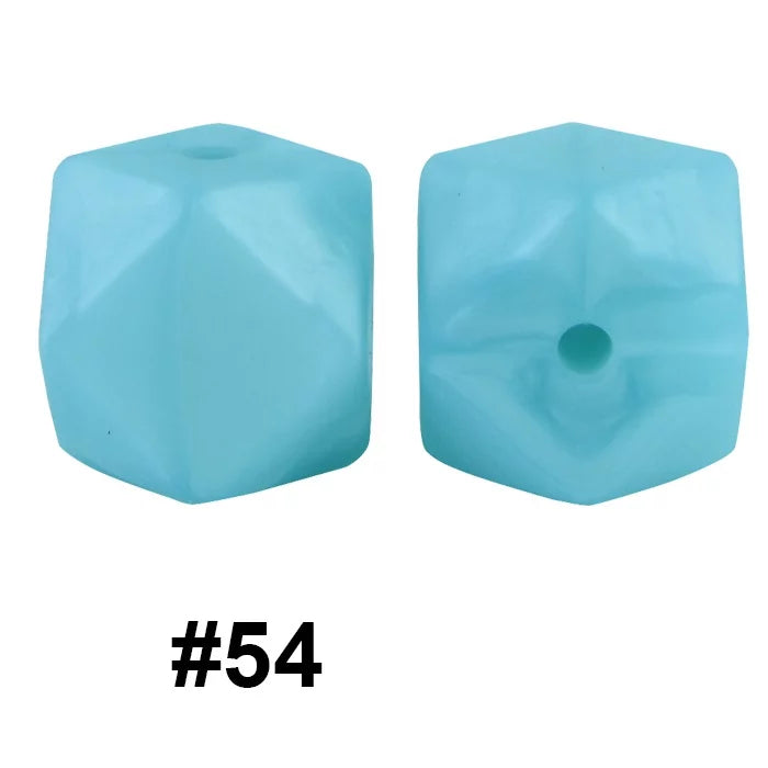 14mm Hexagon Silicone Beads