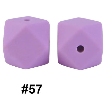 14mm Hexagon Silicone Beads