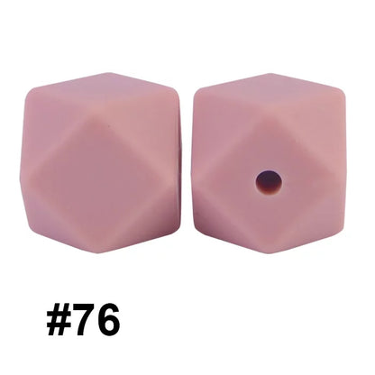 14mm Hexagon Silicone Beads