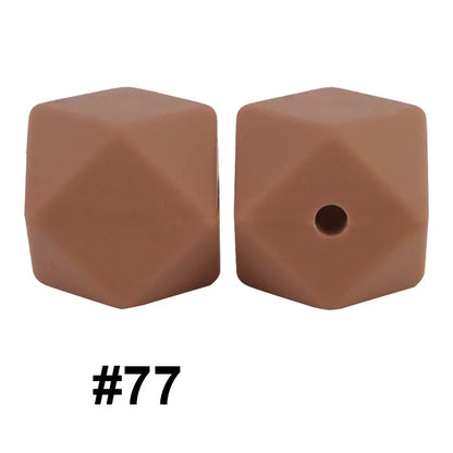14mm Hexagon Silicone Beads