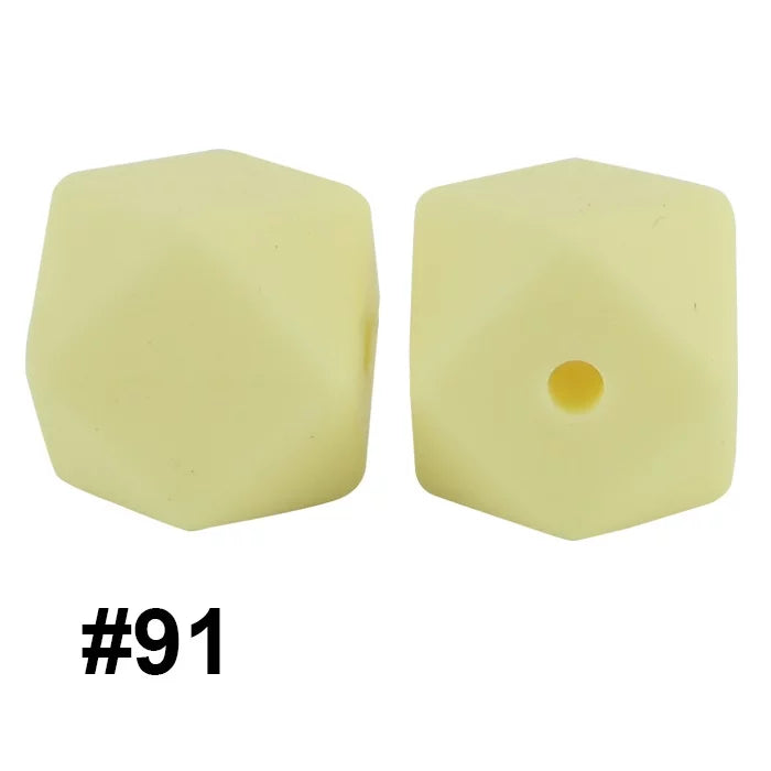 14mm Hexagon Silicone Beads