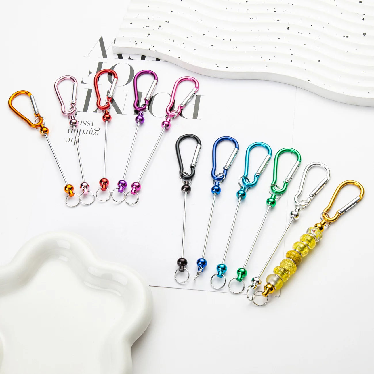 Beadable Carabiner Keychain