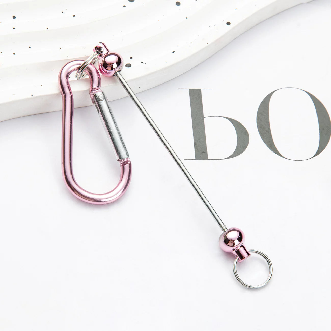 Beadable Carabiner Keychain