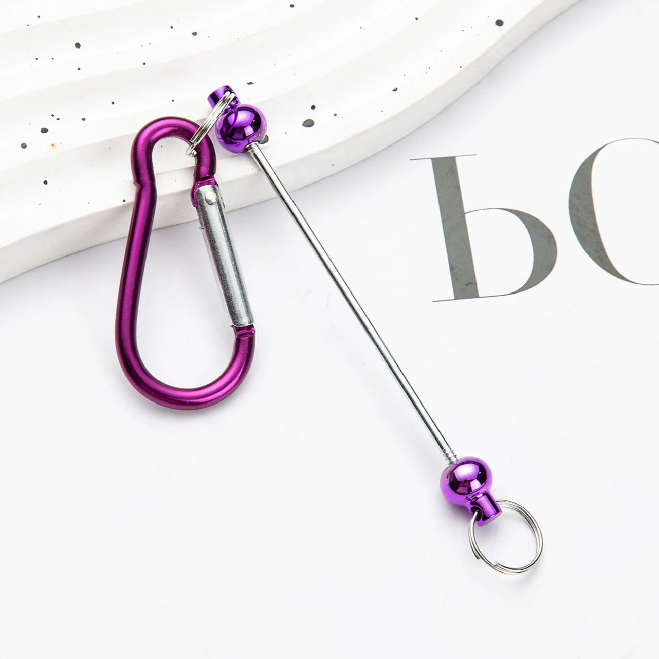 Beadable Carabiner Keychain